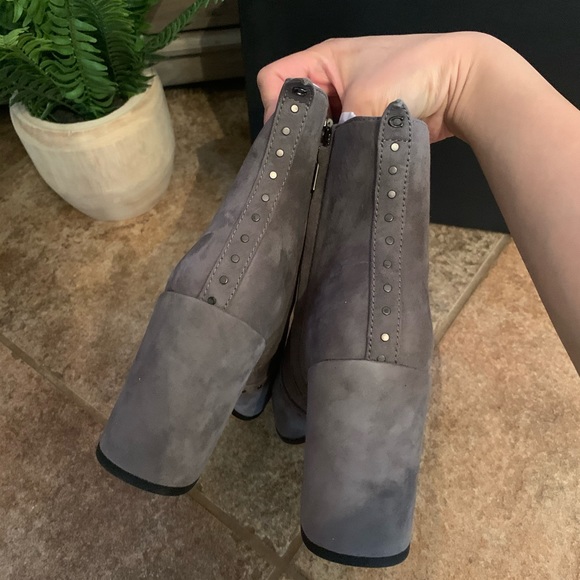 Coach Farrah Grey Suede Booties - Picture 5 of 9